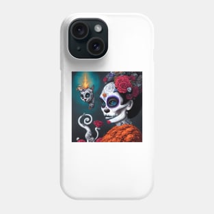 Día de los Muertos Gato Phone Case