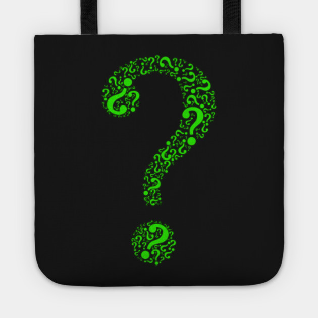 Riddler Question Mark Batman Tote Bag Teepublic Uk