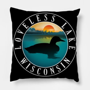 Loveless Lake Wisconsin Loon Pillow
