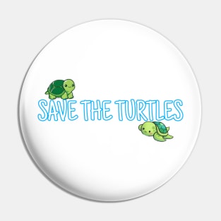 Save the turtles Pin
