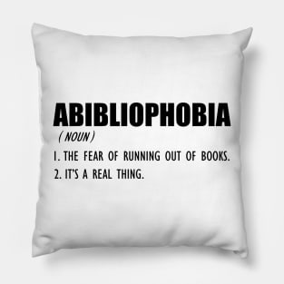 Book Lover - ABIBLIOPHOBIA Definition Pillow