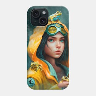 Adventure girl and frogs Phone Case