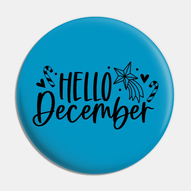 Hello December | Winter Vibes Pin by Bowtique Knick & Knacks