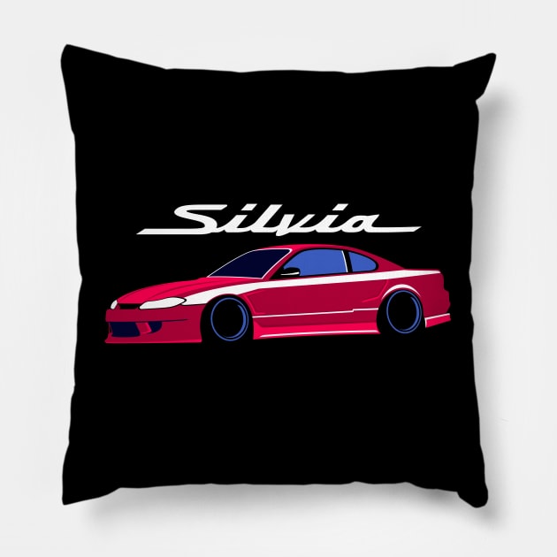 Silvia S15 JDM Drifting Cars Pillow by masjestudio