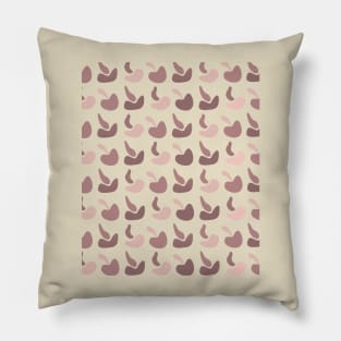 Abstract Shapes Boho Warm Tones Simple Pattern Pillow