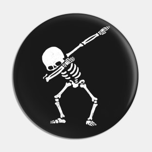 Dabbing Skeleton Shirt Dab Hip Hop Skull Dabbin White Pin