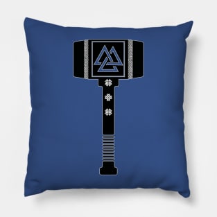 Thor Hammer Valknut Symbol Pillow