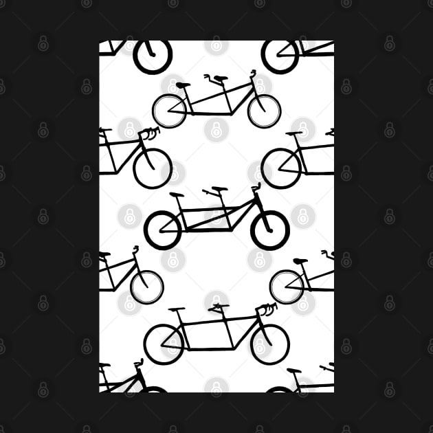 Tandem types pattern - black on white by ashalye