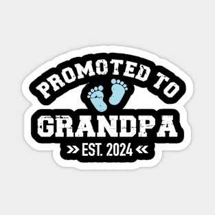 Promoted to grandpa est. 2024  pregnancy announcement Magnet