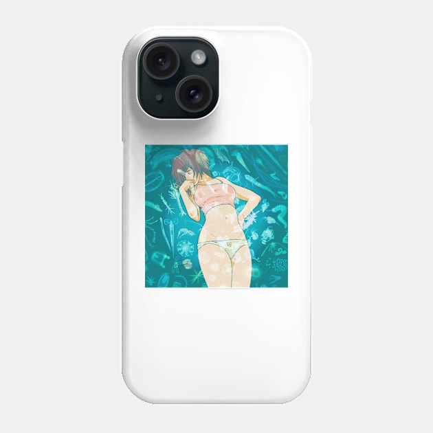 Aqua girl Phone Case by PeachyDoodle