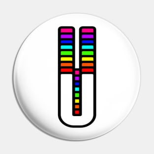 Rainbow Letter, U Pin