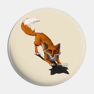 How to live - aware and playful - fox Pin