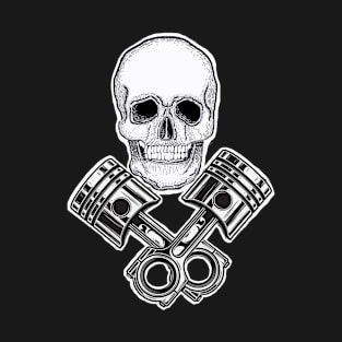 Skull With Pistons T-Shirt