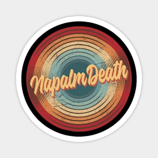 napalm death vintage circle Magnet