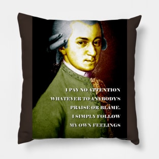 Wolfgang Amadeus Mozart Quote Pillow