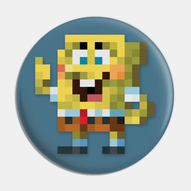 SpongeBob low-res pixelart Pin by JinnPixel