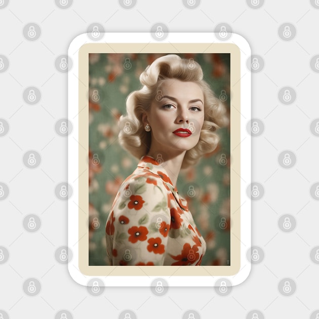 1950s Glam Woman Magnet by PurplePeacock