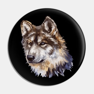 Wolf Head Pin