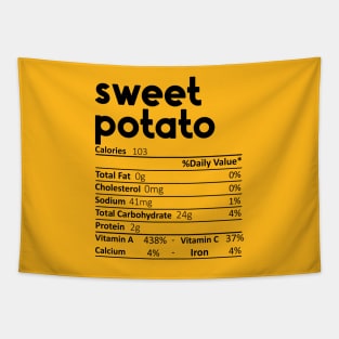 Sweet Potato Nutrition Facts Gift Funny Thanksgiving Costume Tapestry