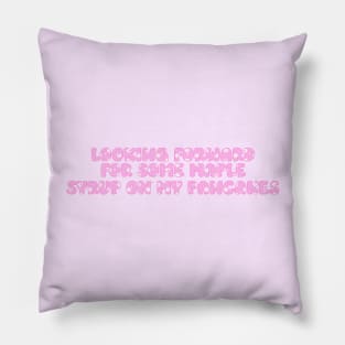 F1 Quote "Looking Forward For Some Maple Syrup On My Pancakes" by Lance Stroll Pillow