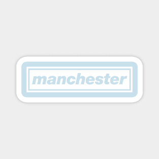 'Manchester' Oasis inspired white design Magnet