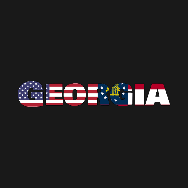 Georgia State Flag/America Flag Logo by ElevenGraphics