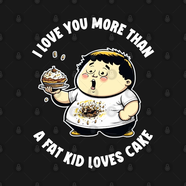 Love - I Love You More Than A Fat Kid Loves Cake by Kudostees