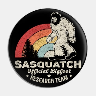 Retro Vintage Bigfoot Sasquatch Official Bigfoot Research Team Funny Bigfoot Hunter Outdoor Lover Pin