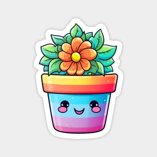 Happy Pride Flower Potted Plant Magnet