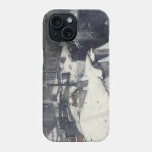 Rooftops in the Snow (snow effect) by Gustave Caillebotte Phone Case