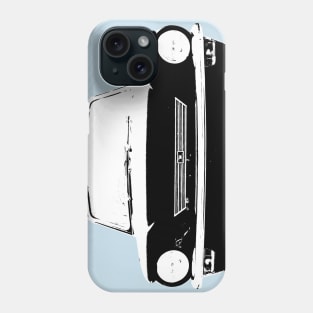 Hillman Imp British classic car monoblock black and white Phone Case