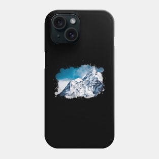 Snowy mountain artwork Phone Case