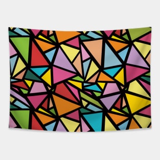 Colorful triangles pattern 8 Tapestry