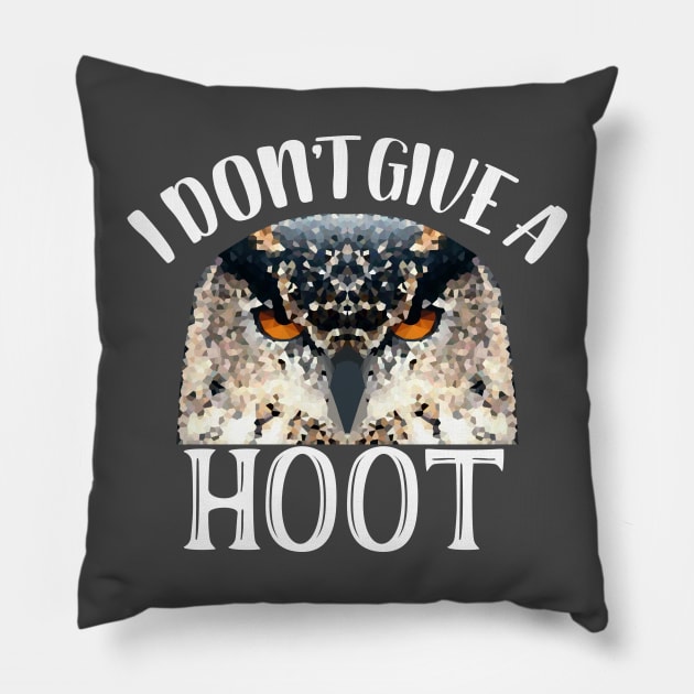 I don't give a hoot owl Pillow by EnragedBird