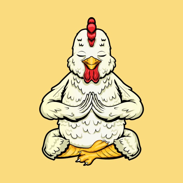 chicken yoga animal cute and funny meditation by the house of parodies