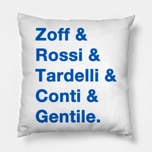 1982 Italy World Cup Blue Pillow