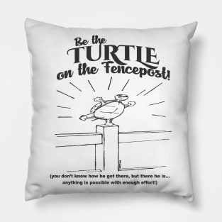 TurtleonFencepost2 Pillow