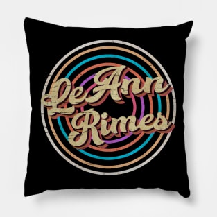 vintage circle line color LeAnn Rimes Pillow