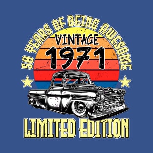 50 year old gifts vintage 1971 limited edition 50th birthday T-Shirt