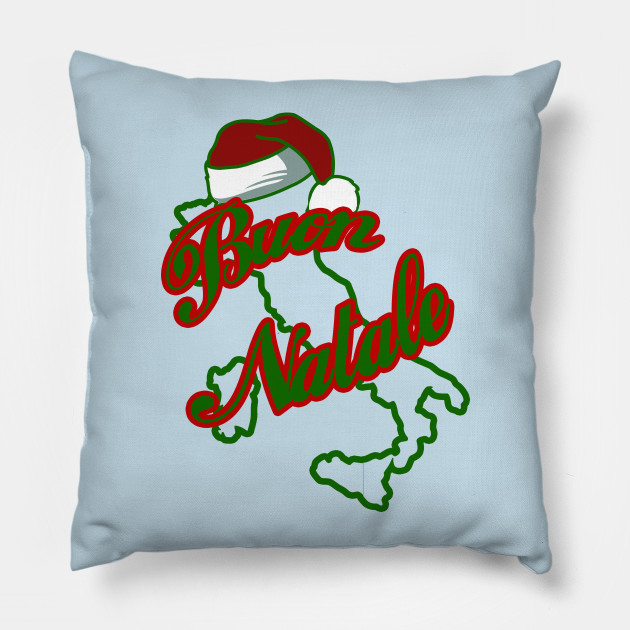 Buon Natale Pillow.Buon Natale Italian Christmas Babbo Natale Italian Christmas Pillow Teepublic Au