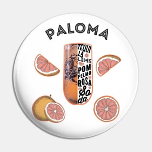 Paloma Cocktail Drink Pin