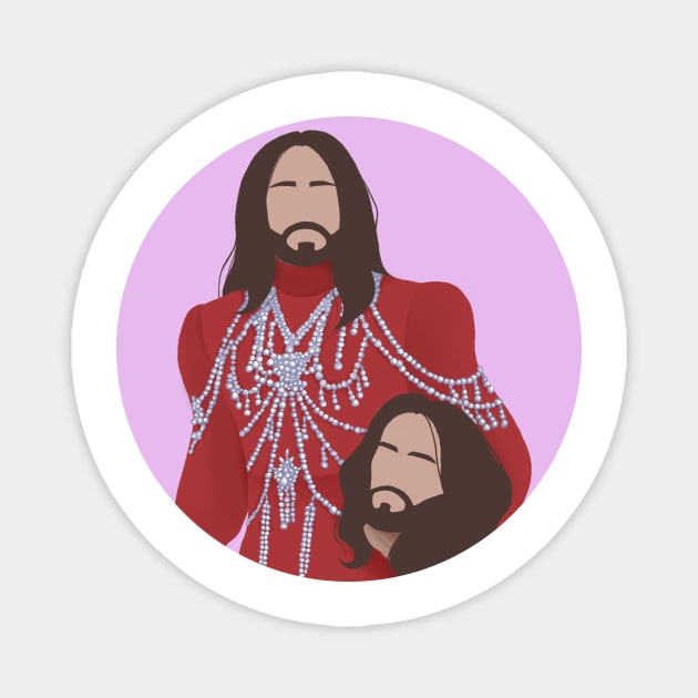 Jared Leto Met Gala 2019 Magnet by AnnVas