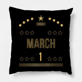 March 1 Pillow