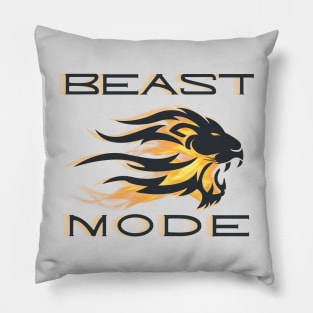 Beast Mode Lion Pillow