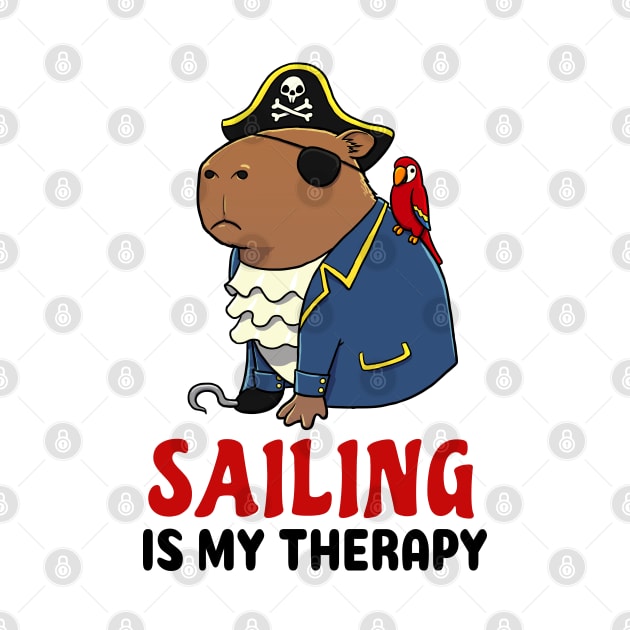 Sailing is my therapy Capybara Pirate by capydays