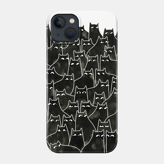 Suspicious Cats - Cats - Phone Case