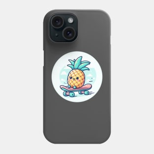 Cute Pineapple on Skateboard Phone Case