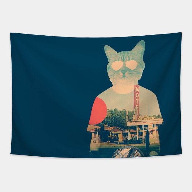 Cool Cat Tapestry by aligulec