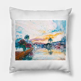 Canals of Empuriabrava Pillow