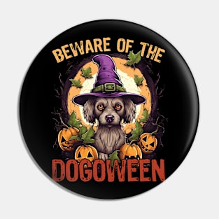 Fur-tastic Halloween Hound Dog Witch Costume Pin